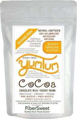 6 (six) POUCHES Resealable Pouch (makes 64-128 cups ea.) Chocolate Milk YUMTUM COCOA Milk/Yogurt Drink