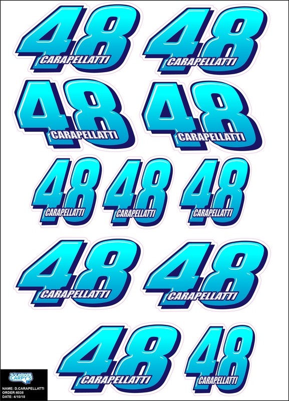 R/C Number Decal Sheet