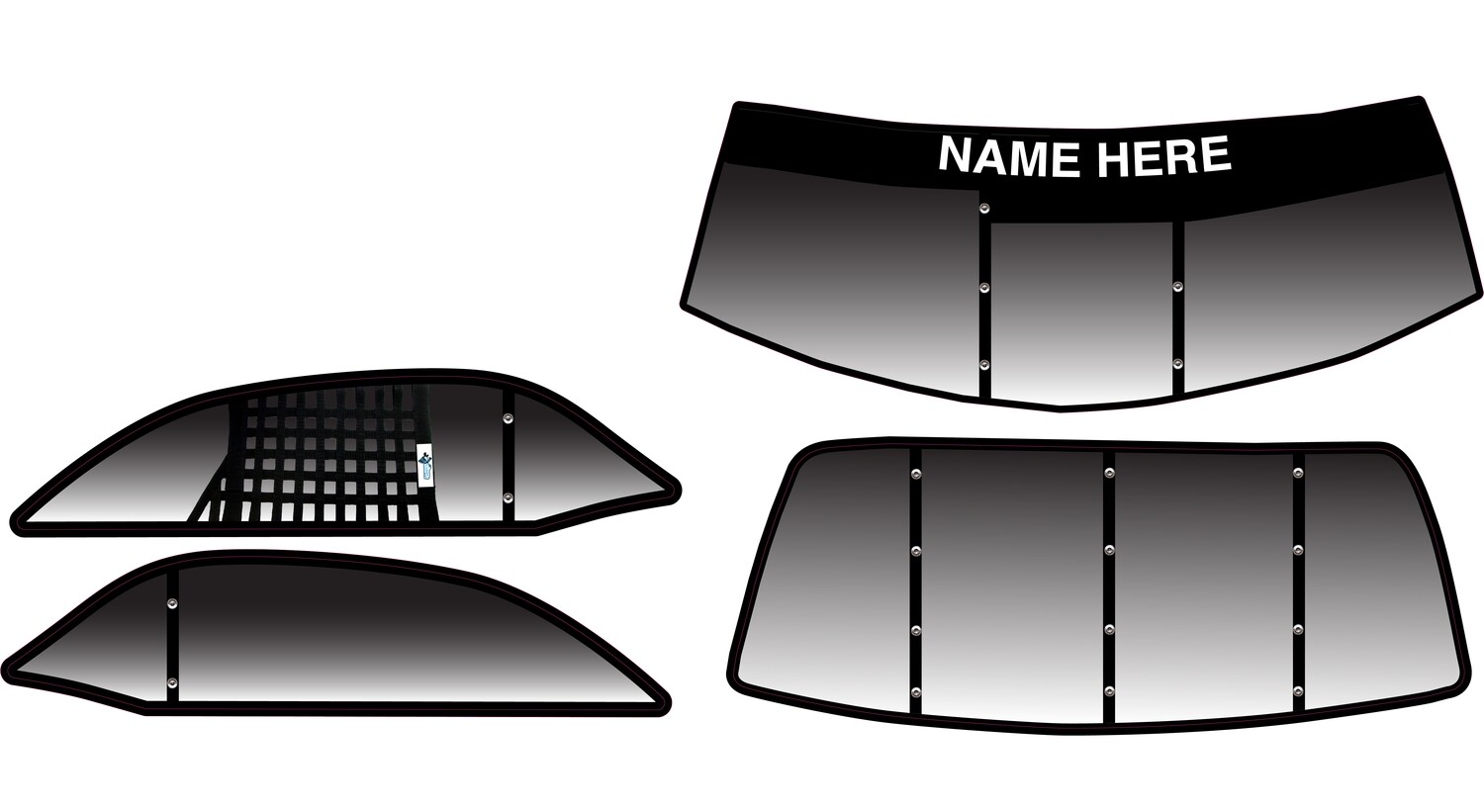Shark Dodge Challenger HatTrick SC, Custom Window Decals