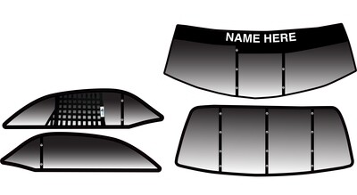 Shark Dodge Challenger HatTrick SC, Custom Window Decals