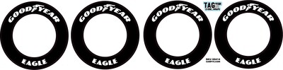 GoodYear Eagle | White Lettering | CRC Rubber Tire Side Wall Decals