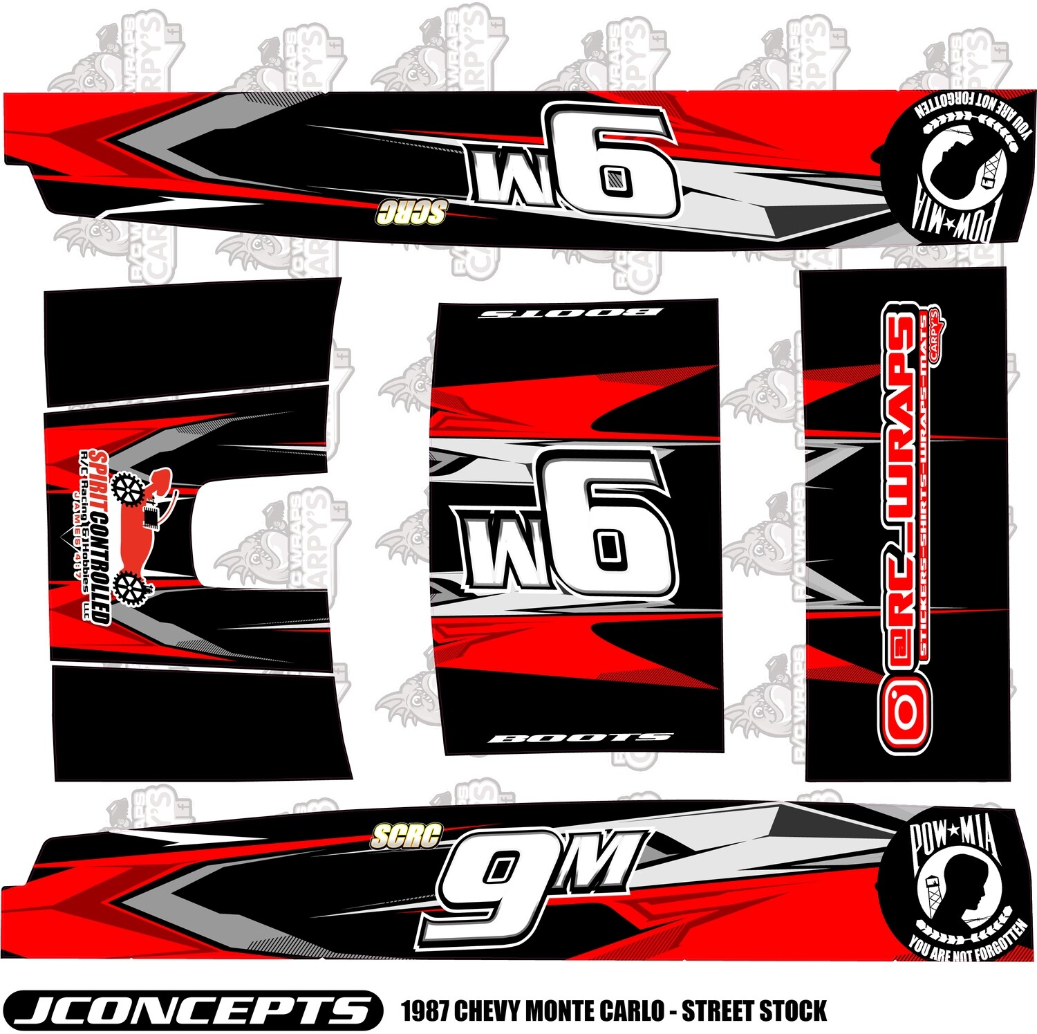 JConcepts 1987 Chevy Monte Carlo Wrap (Custom Designed to Order)