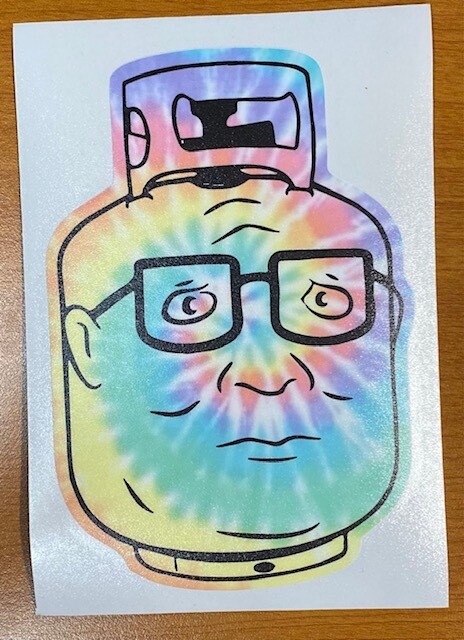 King of the Hill | Tie Dye Propane Hank Sticker