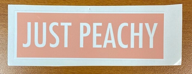 Just Peachy Sticker