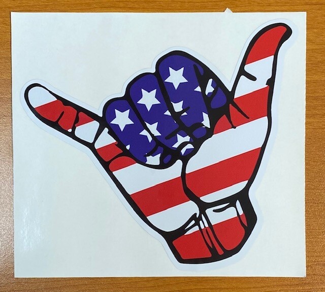 USA Hang Loose Sticker