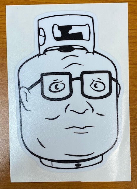 King of the Hill  Propane Hank Sticker