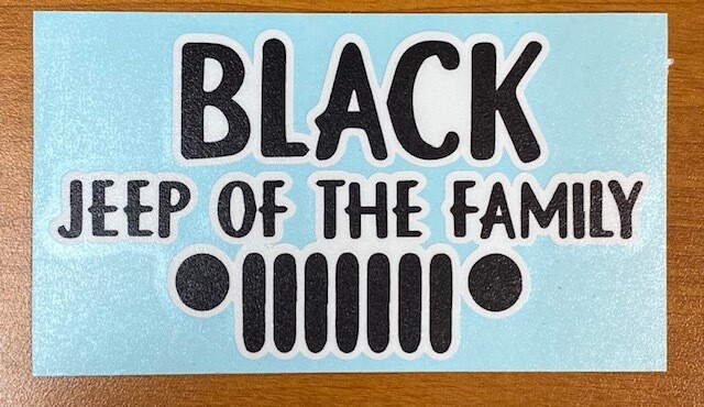 Black Jeep Sticker