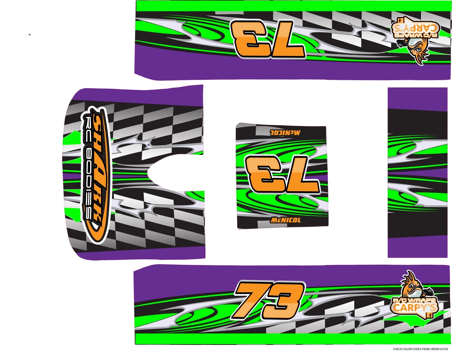 Shark Assassin SCT 1/8  Late Model Wrap (Designed to Order)