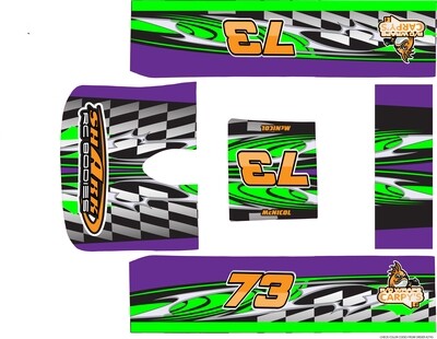 Shark Assassin SCT 1/8  Late Model Wrap (Designed to Order)