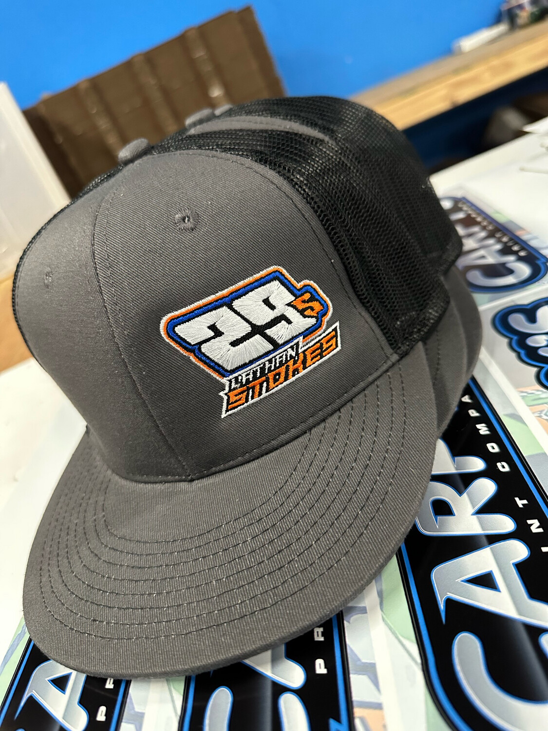 Custom Embroidered | Race Team Flat Bill Snap Back Hat (SELECT QUANTITY FOR  PRICING)