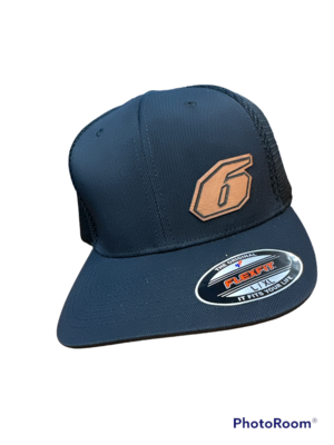 Custom Leather Patch | Race Team Mesh Flexfit Hat (SELECT QUANTITY FOR PRICING)