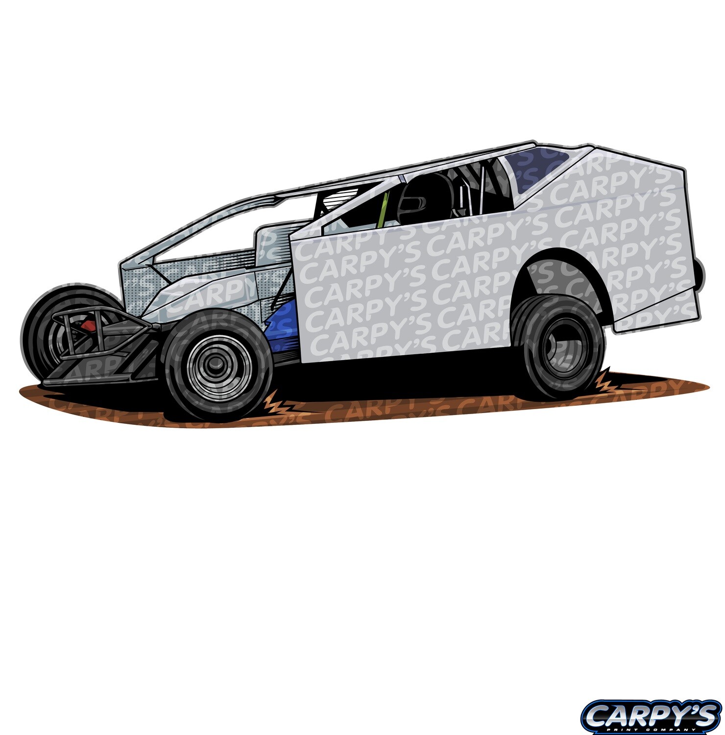 Dirt Modified Vector Illustration 3 Downloadable Ganoung Racing