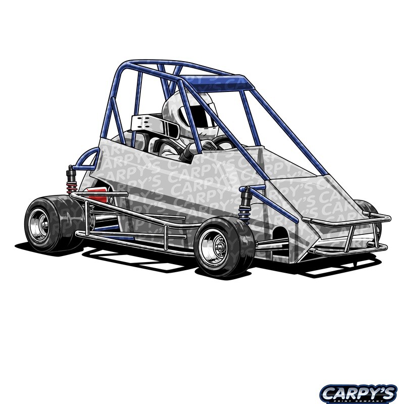 Dirt Sprint Car Vector (micro) Illustration 3 Downloadable