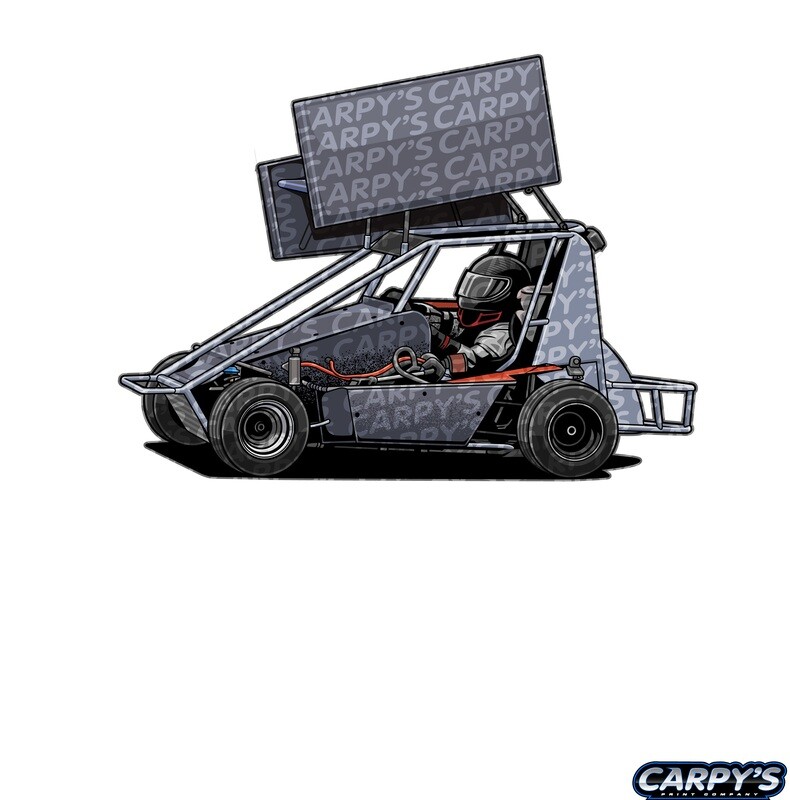 Dirt Sprint Car Vector Illustration 2 Downloadable