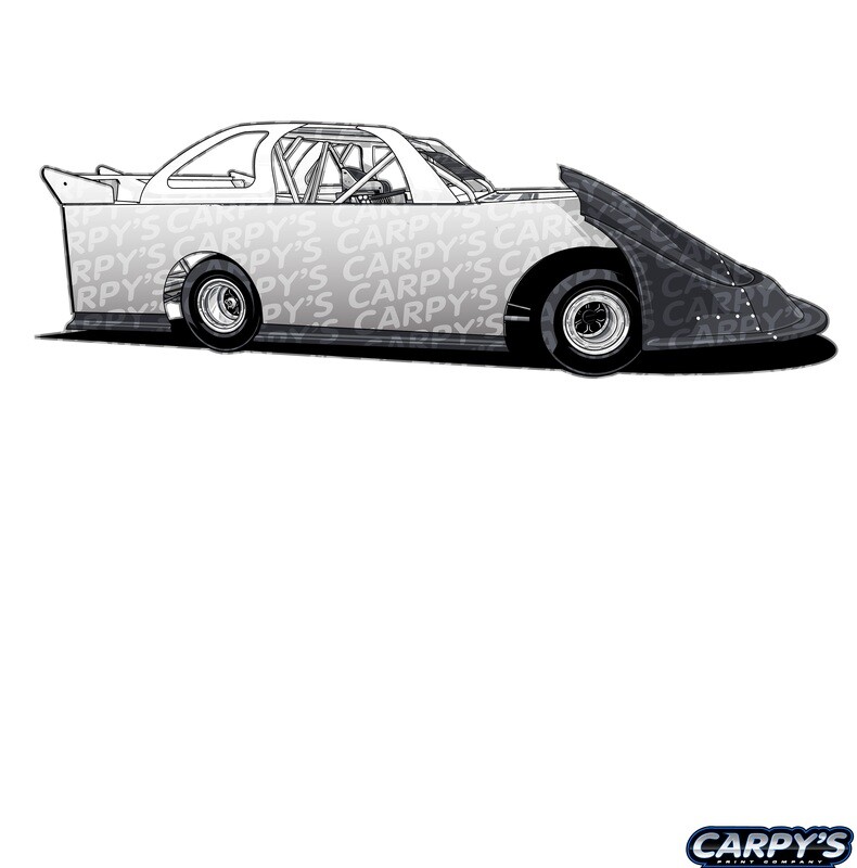 Dirt Late Model Vector Illustration 2 Downloadable