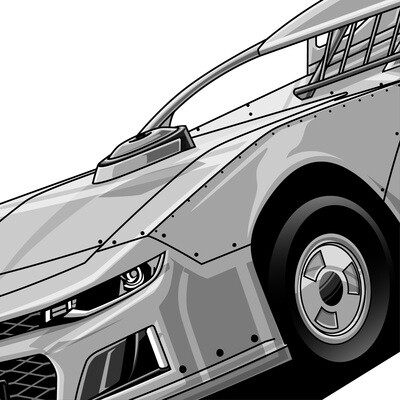 Dirt Late Model Vector Illustration