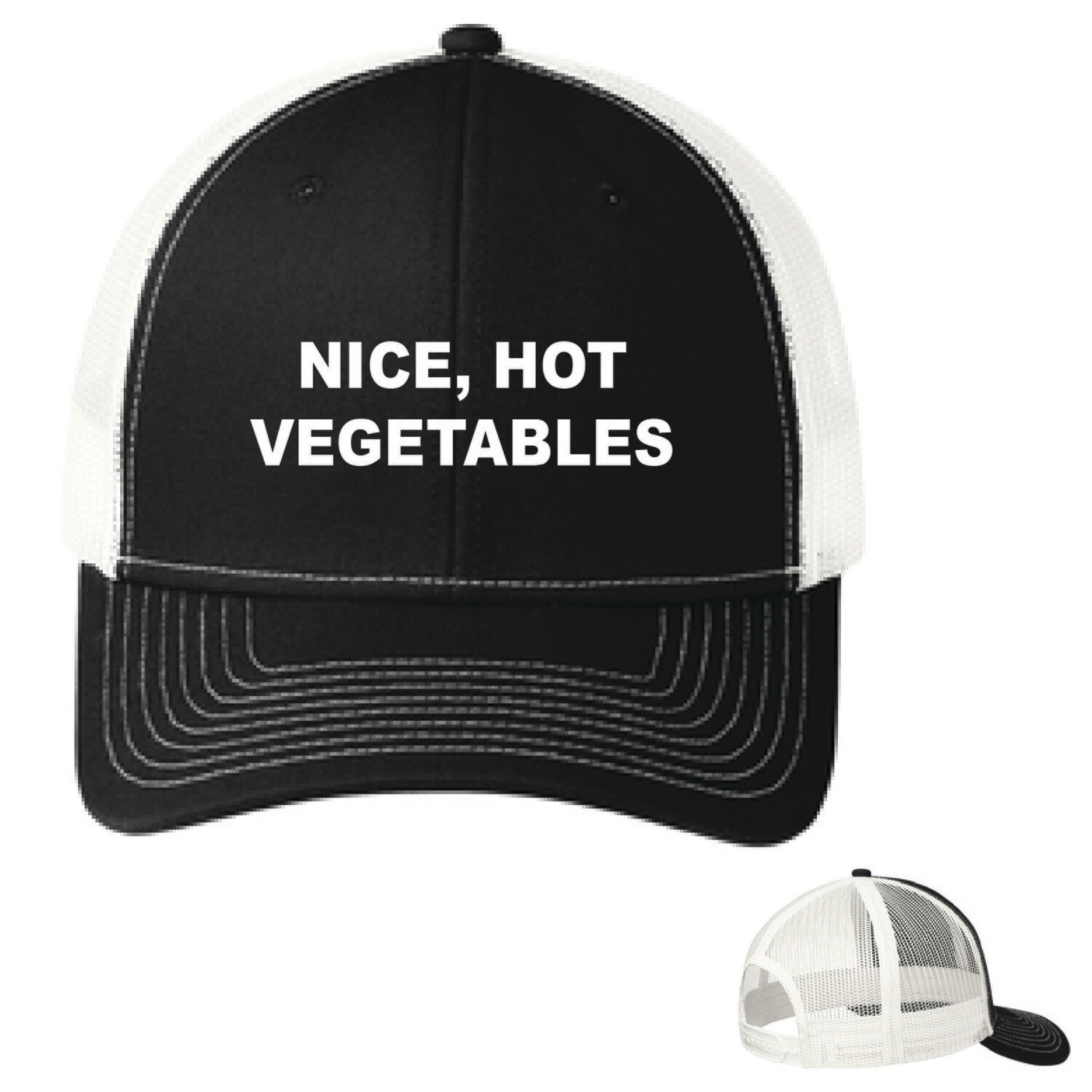 Nice, Hot Vegetables (Black/White) C112