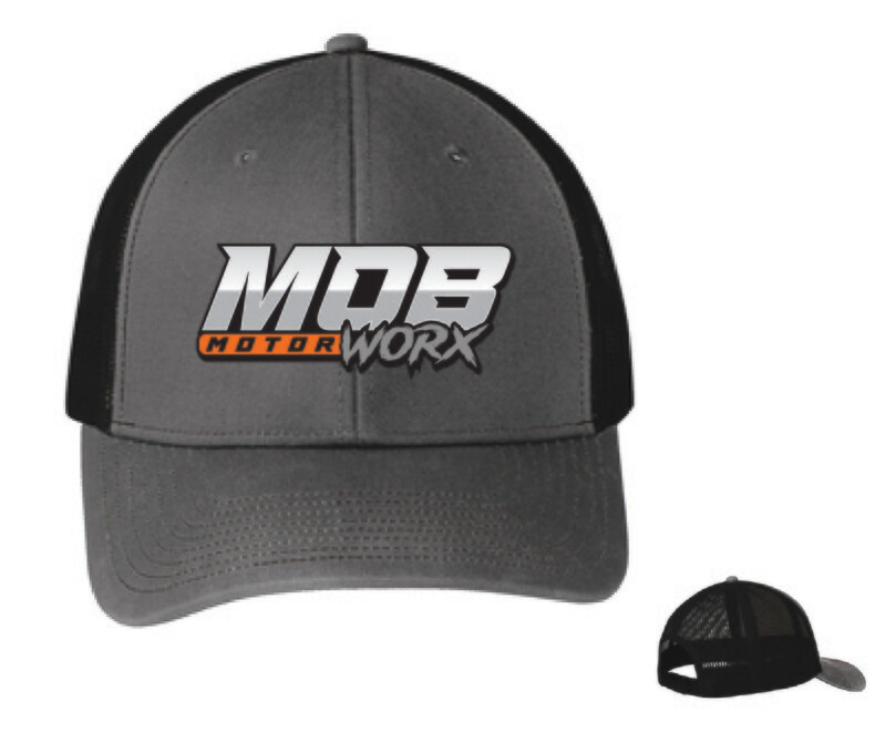 MOB Motorworx 2023 Team Hat | C112 Grey Steel/ Black