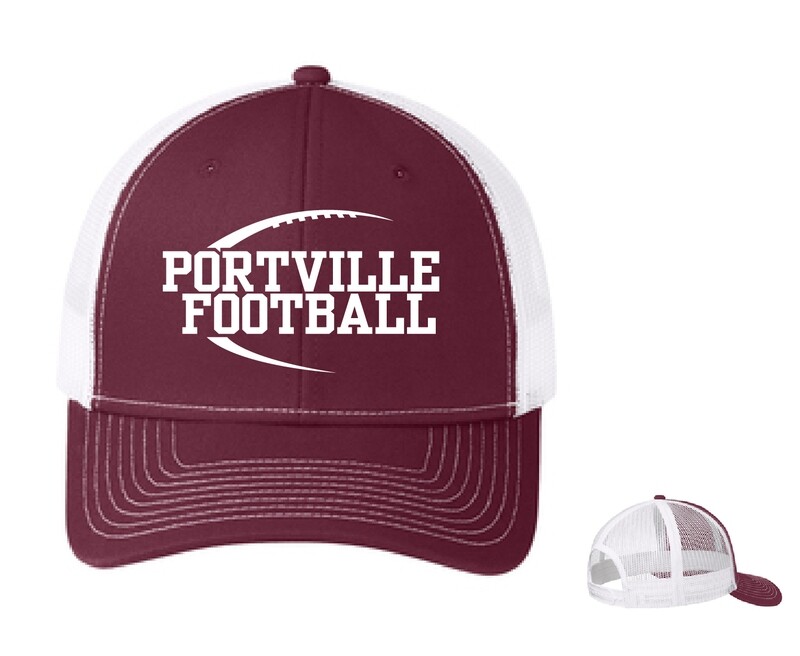 Portville Panthers Football 2023 Team Hat | C112 (Maroon/ White)