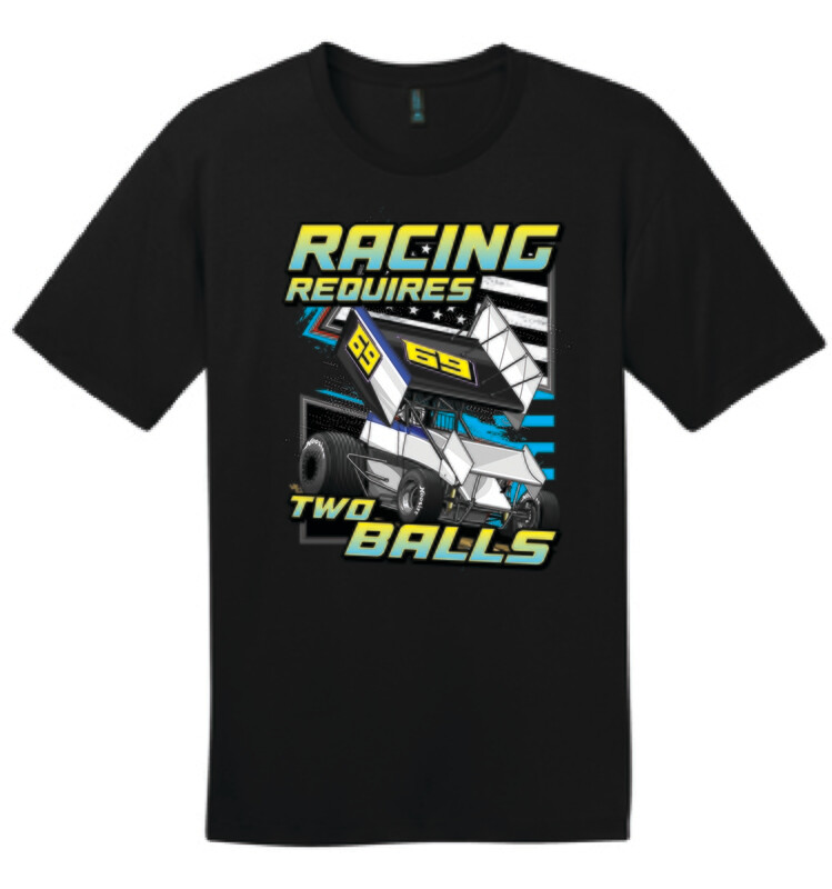 Racing Requires Two Balls Shirt | DM104 Black