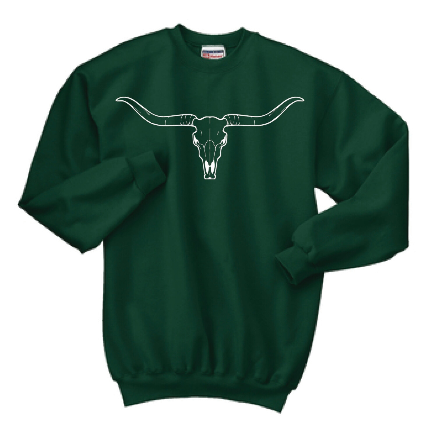Long Horn Crewneck Sweatshirt | F260 Forest Green