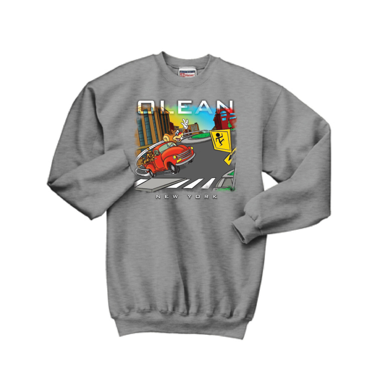 Olean New York Roundabout Crewneck Sweatshirt | F260 Light Steel