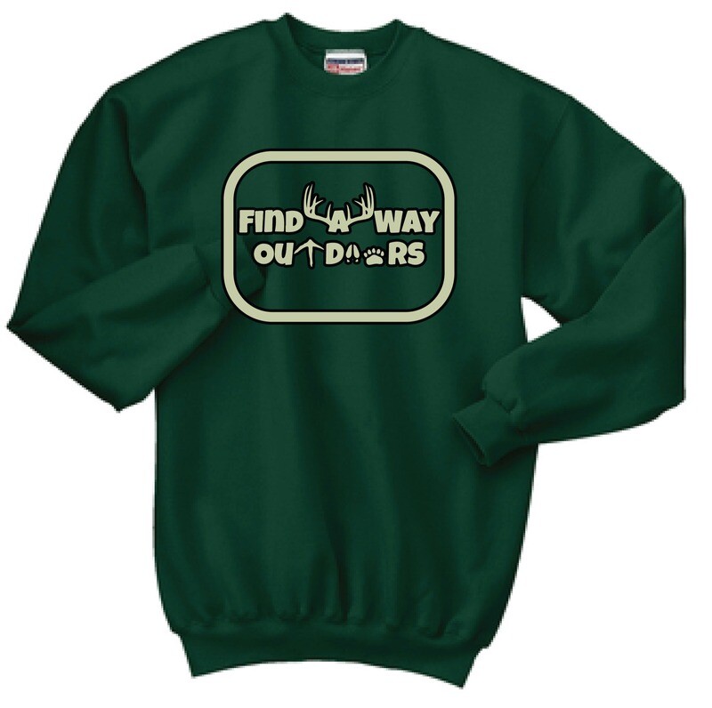 Find A Way Outdoors Crewneck | F260 Deep Forest