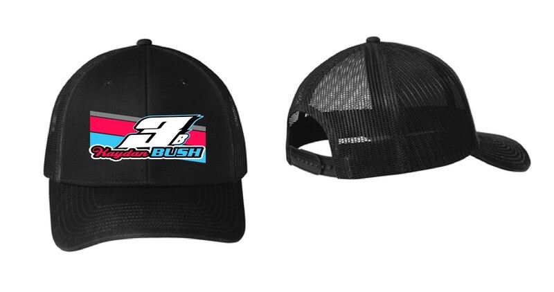 Kaydan Bush Racing Trucker Hat | C112 Black/Black