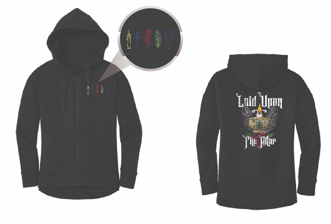 Laid Upon the Altar Icon Ladies Full Zip | DT1104 Black