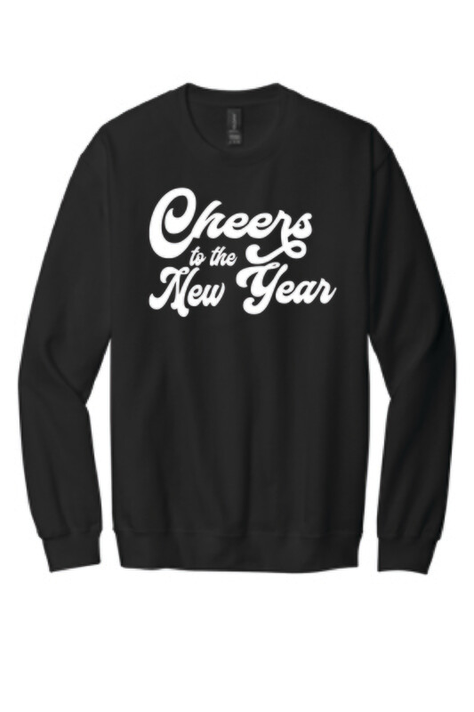 Cheers to the New Year Crewneck Sweatshirt | SF000 Black