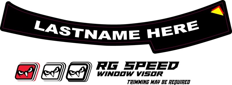 Next Oval Body NOB RG SPEED Window Visor (Designed to Order)