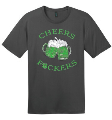 Cheers Fuckers! | DT104 T-Shirt Charcoal