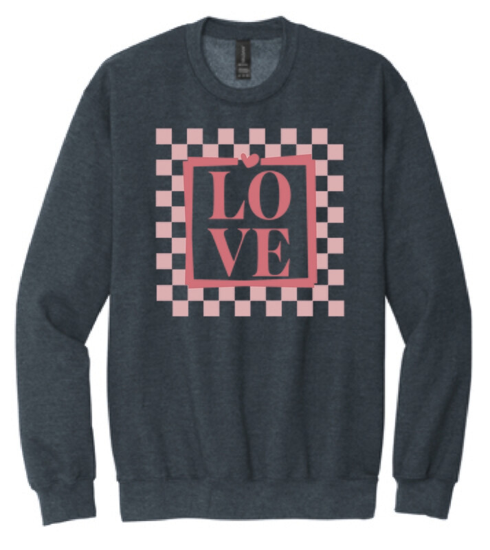Love Crewneck Sweatshirt | SF000 	Dark Heather