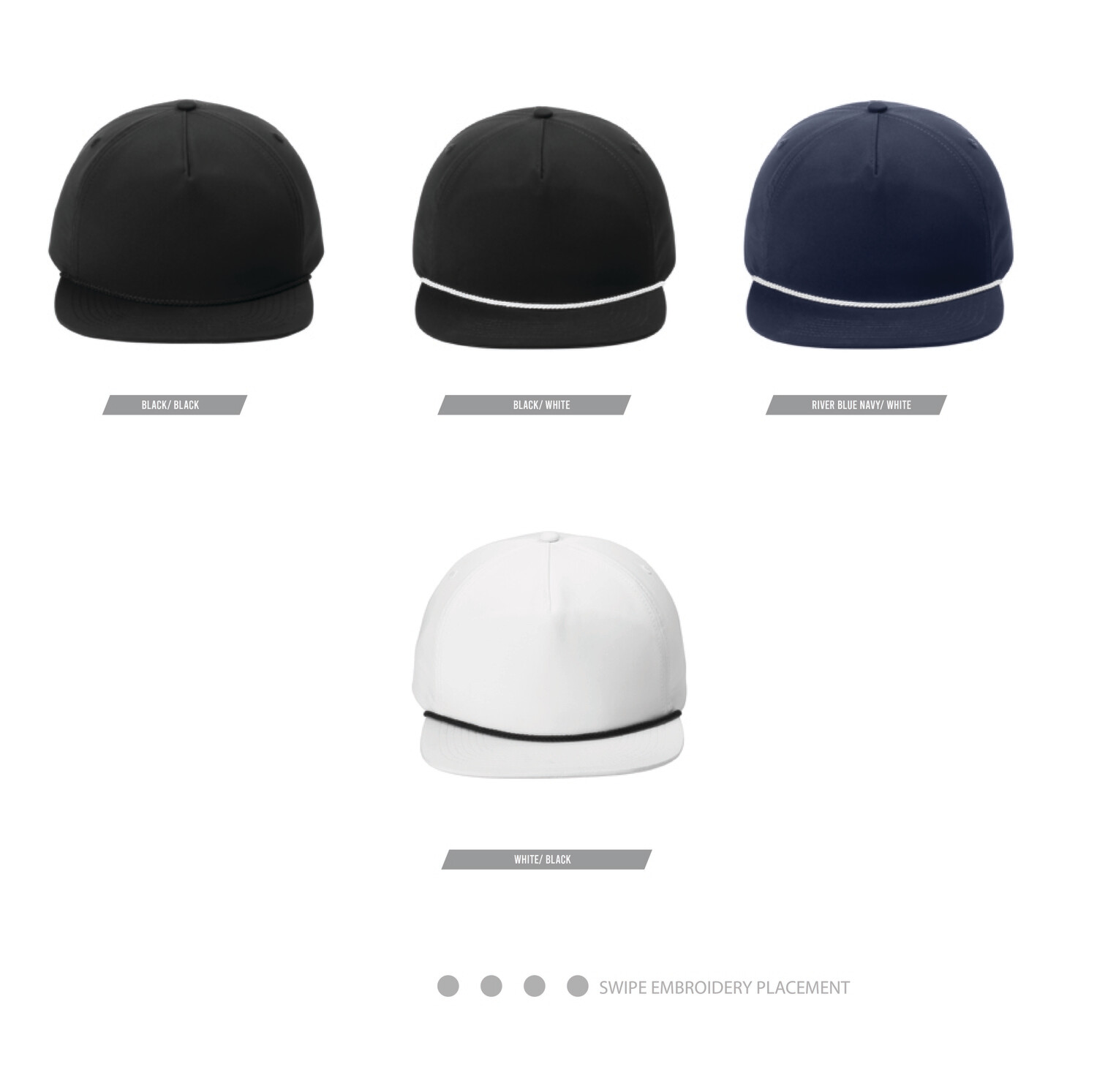 Embroidered 5-Panel Poly Rope Hats | C981 Port Authority®