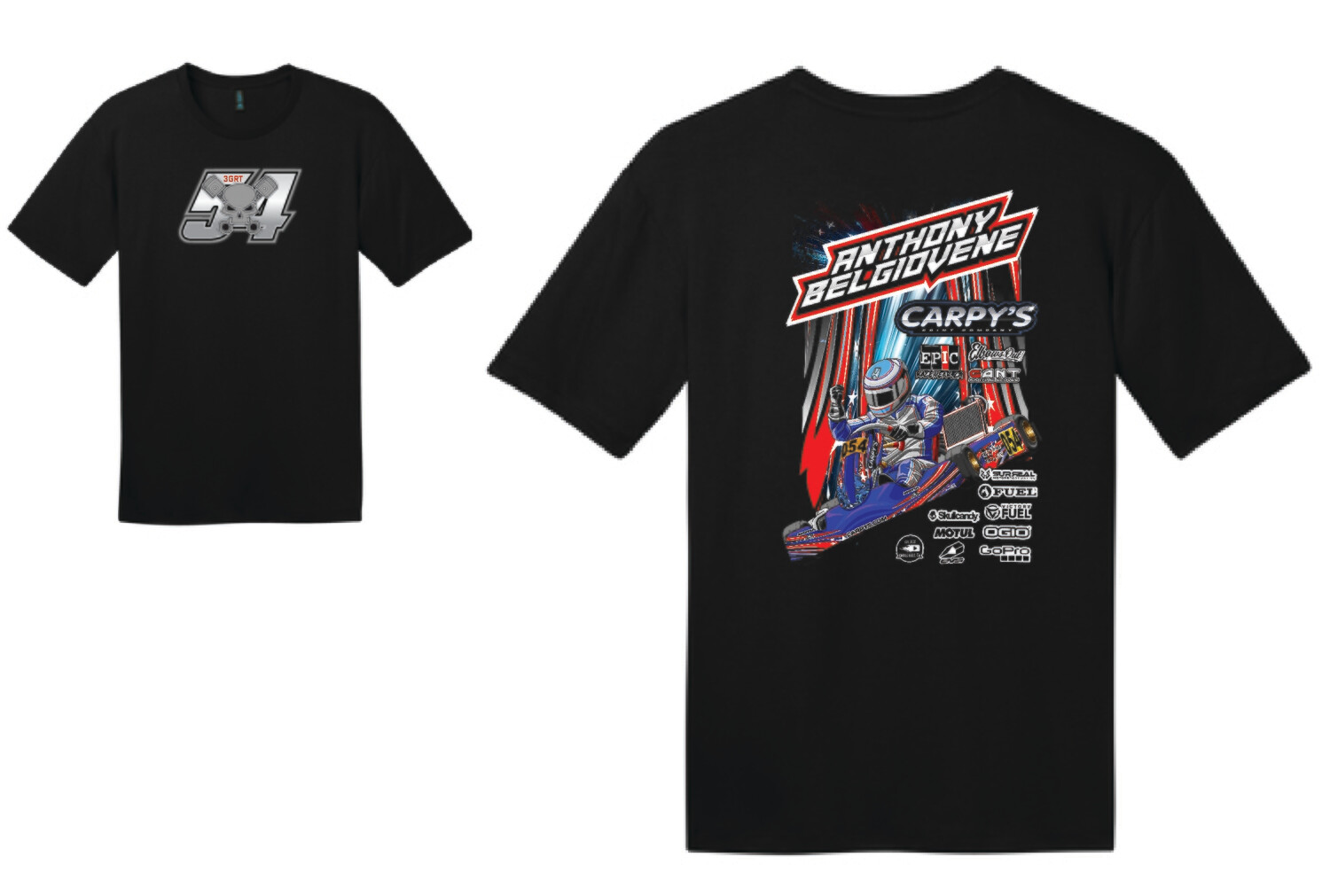 2024 Anthony Belgiovene Racing TShirt | DT104 Black