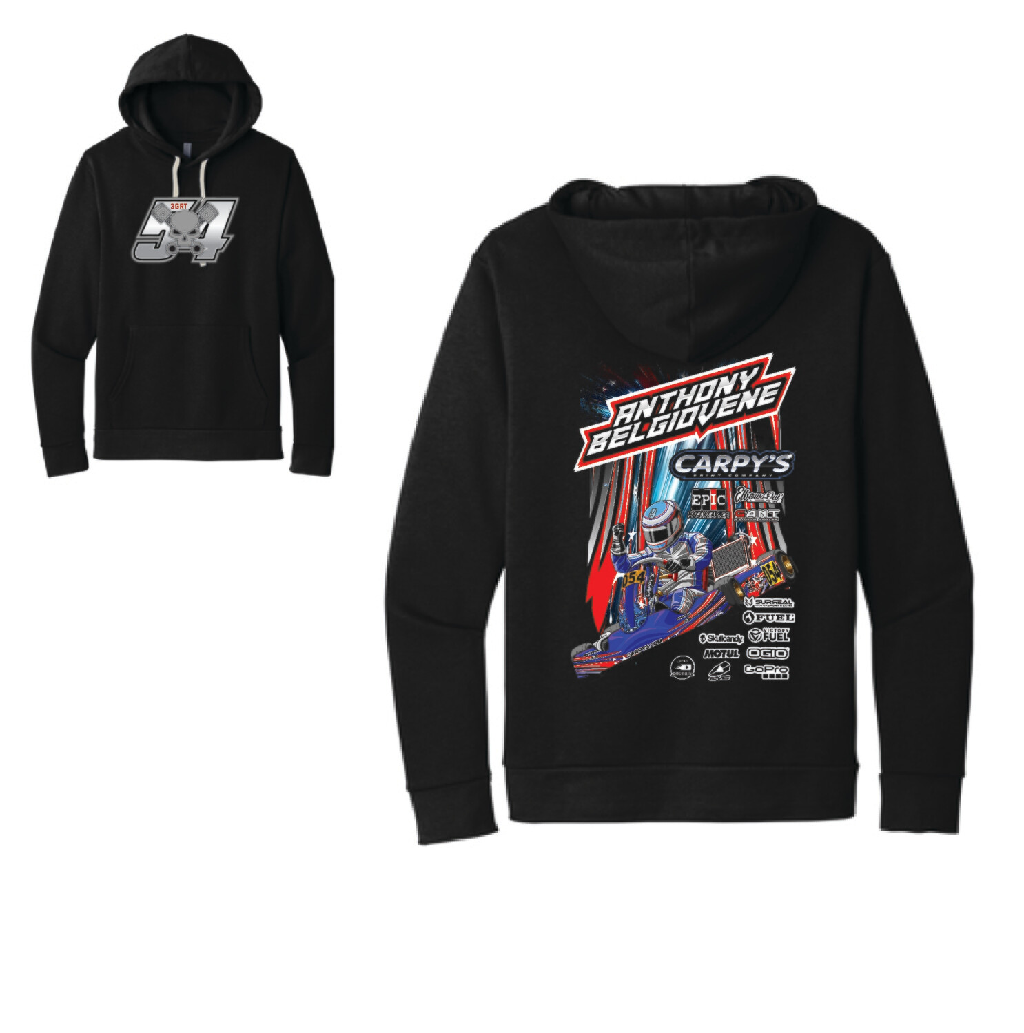 2024 Anthony Belgiovene  Hoodie | NL9303 Black