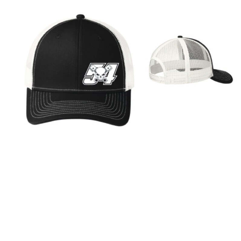 2024 Belgiovene  Racing Trucker Hat | C112 Black/White