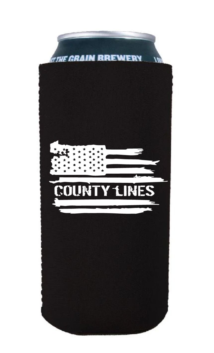 County Lines Slim Can Koozie | Black