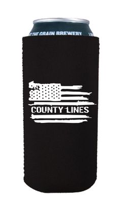County Lines Slim Can Koozie | Black