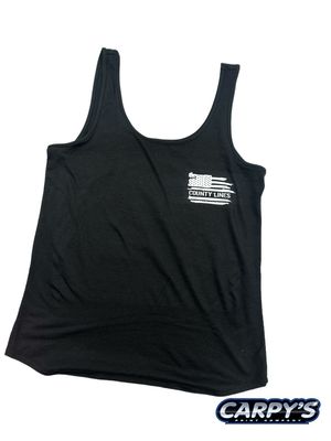County Lines TriBlend Ladies Tank | Black DT151