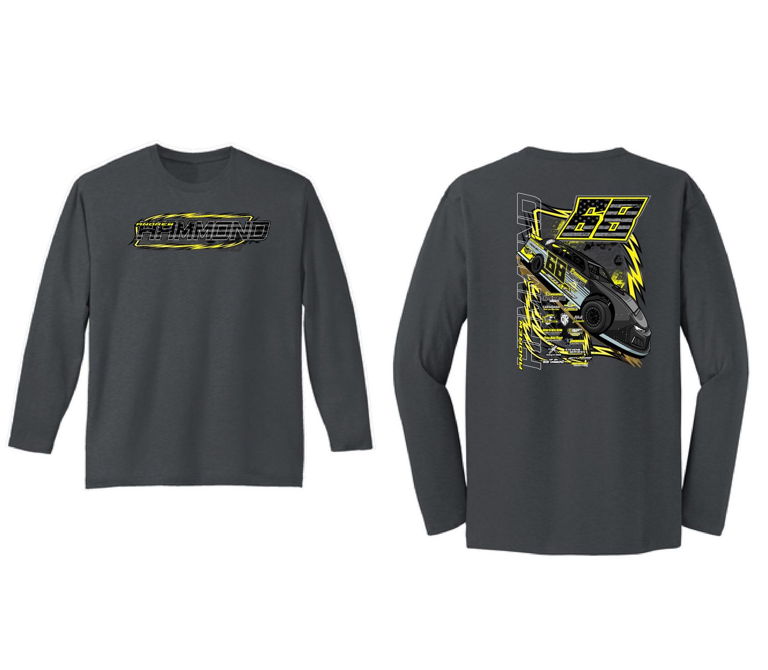 Hammerdown Motorsports Long Sleeve Shirt | DT105 Charcoal