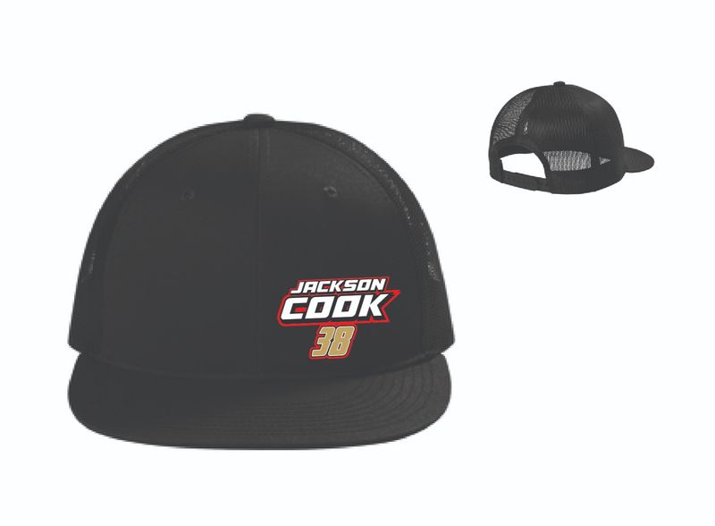 Jackson Cook Flat Bill Snapback Hat | C117 Black