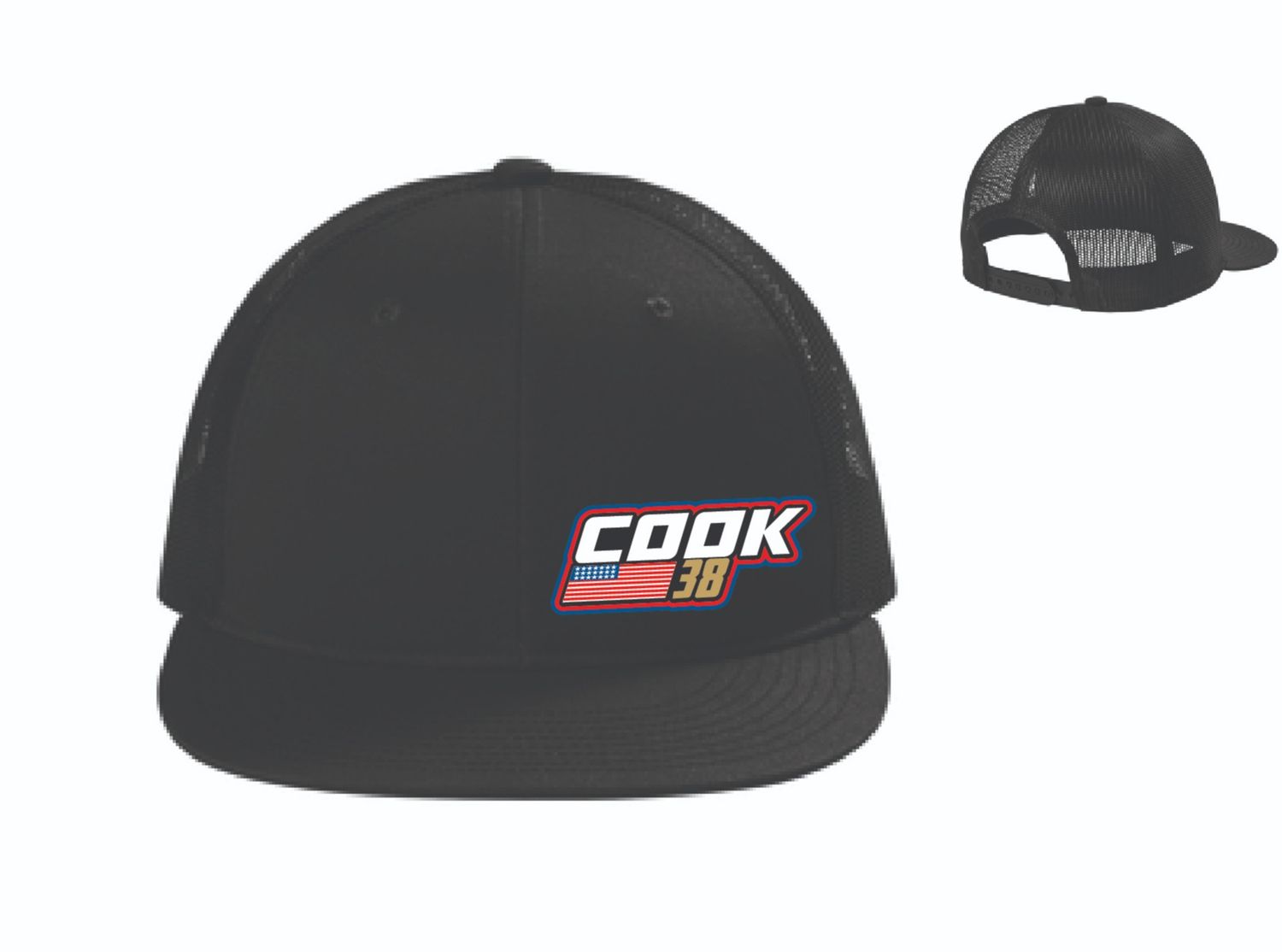 Cook Brothers Flat Bill Snapback Hat | C117 Black