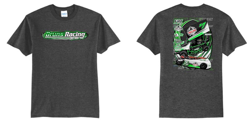 Bruns Racing TShirt | DT104 Dark Heather Grey