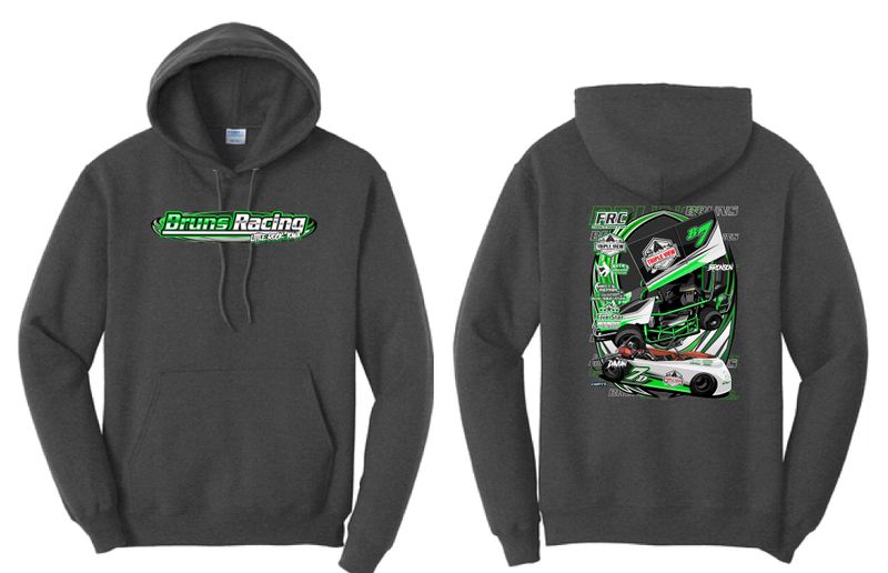 Bruns Racing Hoodie | PC78H Dark Heather Grey