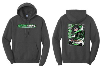 Bruns Racing Hoodie | PC78H Dark Heather Grey