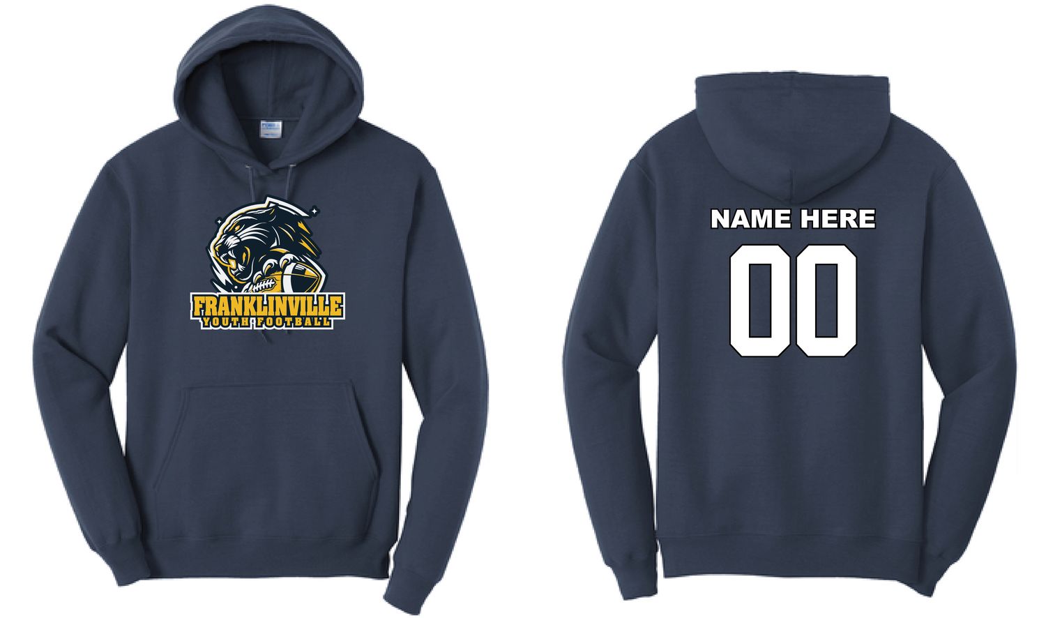 Franklinville Youth Football Hoodie | PC78H Navy
