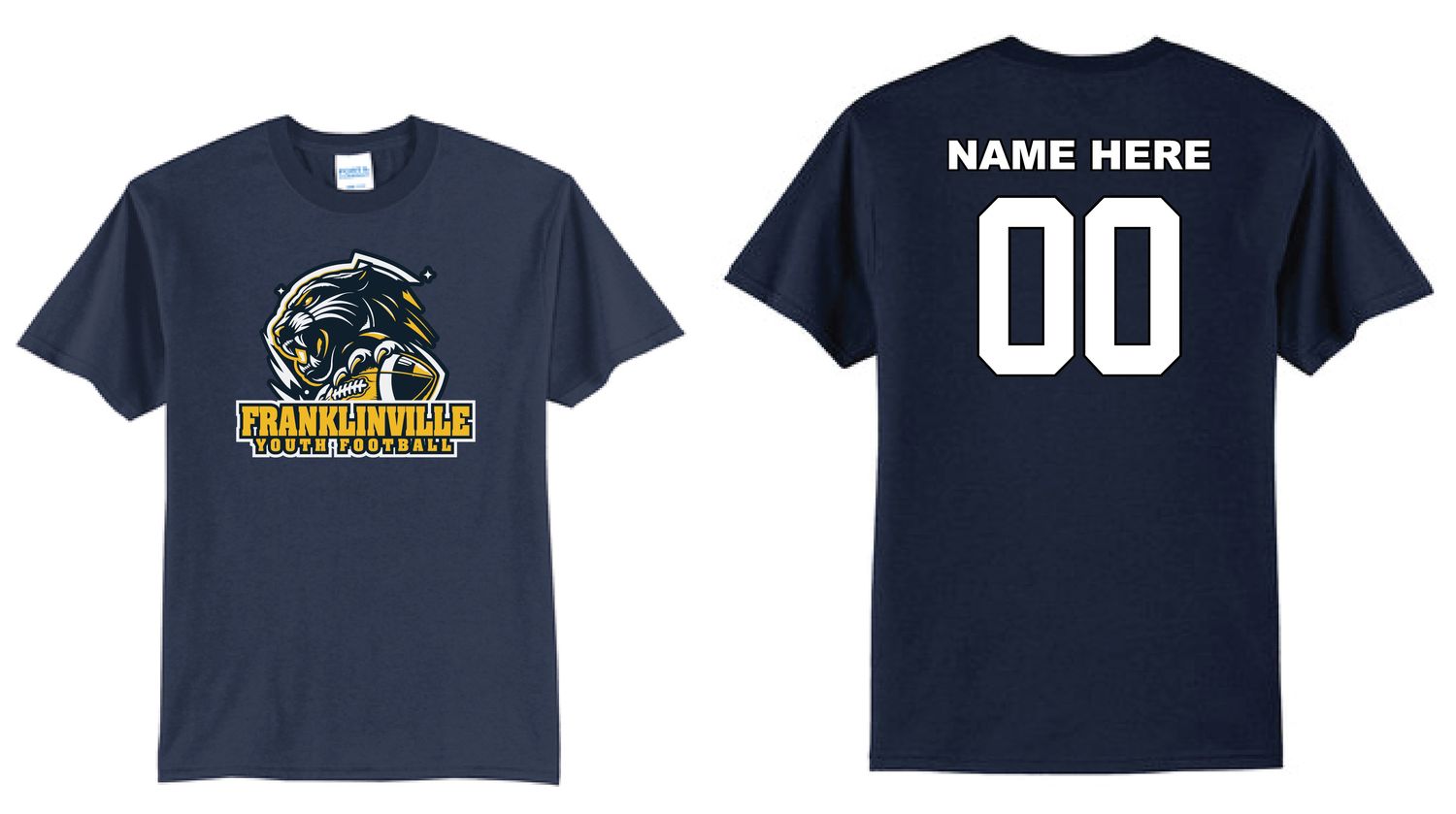 Franklinville Youth Football Tshirt | PC55 Navy