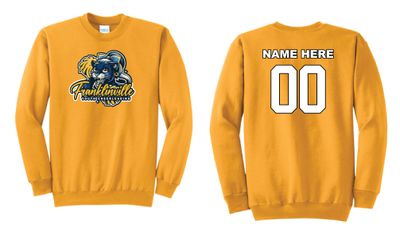 Franklinville Youth Cheer Crewneck | PC78 Gold