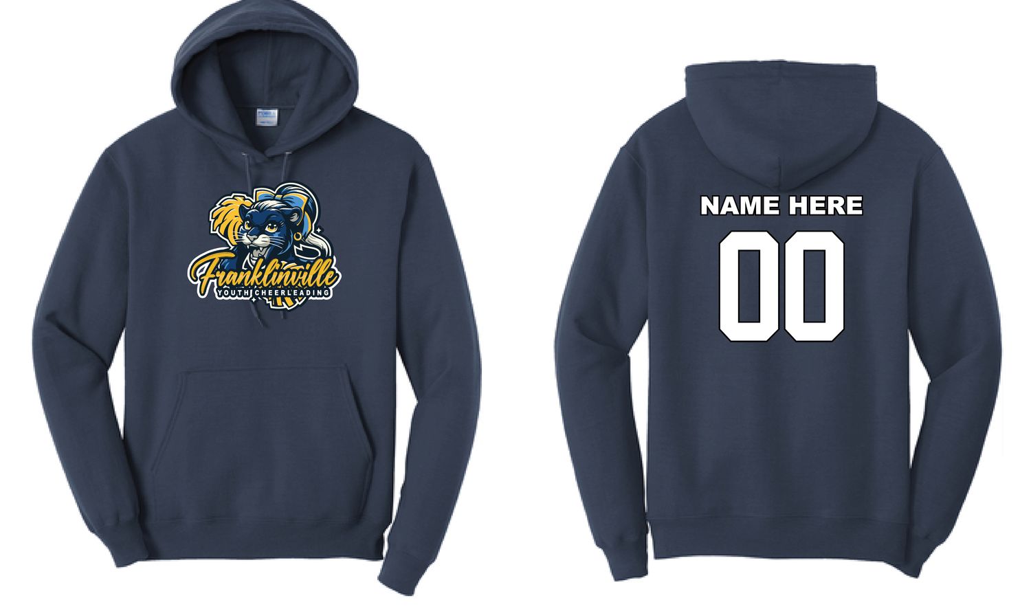 Franklinville Youth Cheer Hoodie | PC78H Navy